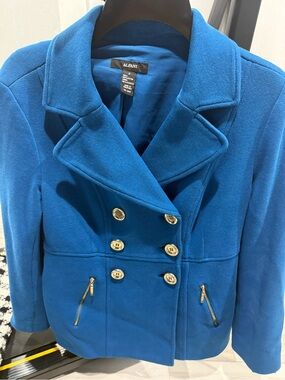 Women's Blue Tailored Jacket - Classic Button Back